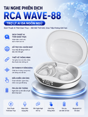 Tai Nghe Phiên Dịch RCA Wave-88 – Trợ Lý AI Đa Ngôn Ngữ