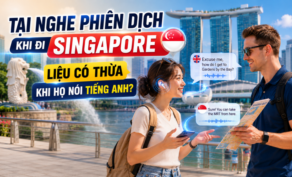 Đánh giá tính cần thiết của dòng tai nghe phiên dịch khi đi Singapore du lịch