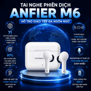 Tai Nghe Phiên Dịch Anfier M6 - Hỗ Trợ Giao Tiếp Đa Ngôn Ngữ