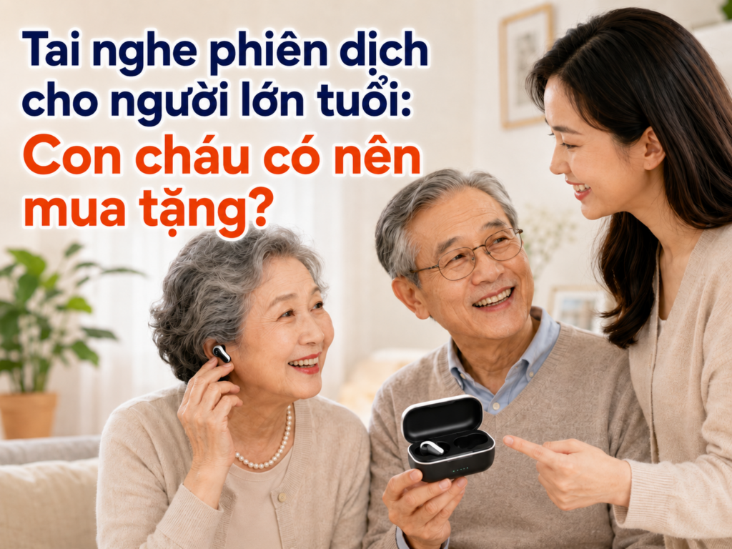 Tai nghe phiên dịch cho người lớn tuổi: Con cháu có nên mua tặng?