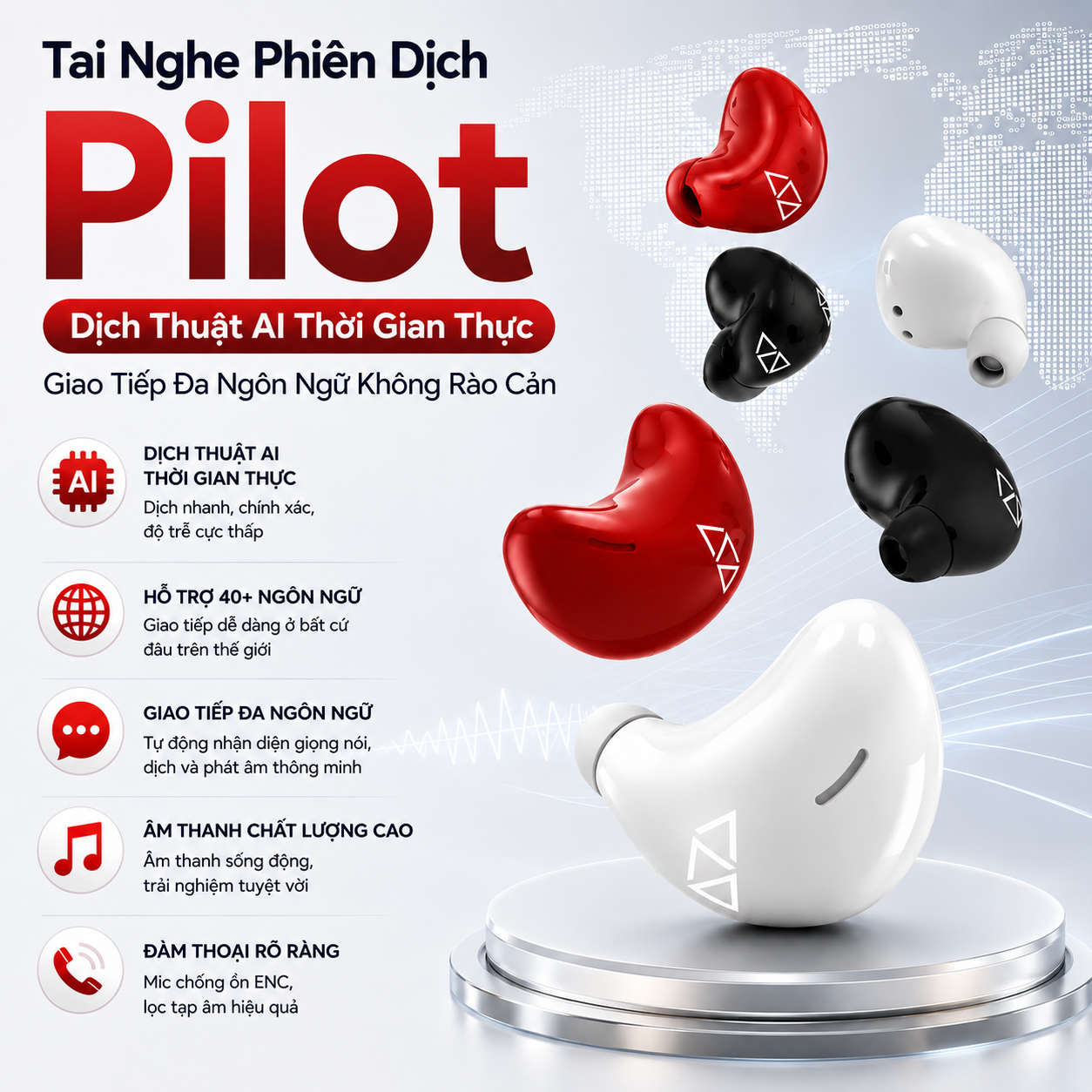 Tai Nghe Phiên Dịch Pilot - Giao Tiếp Không Rào Cản