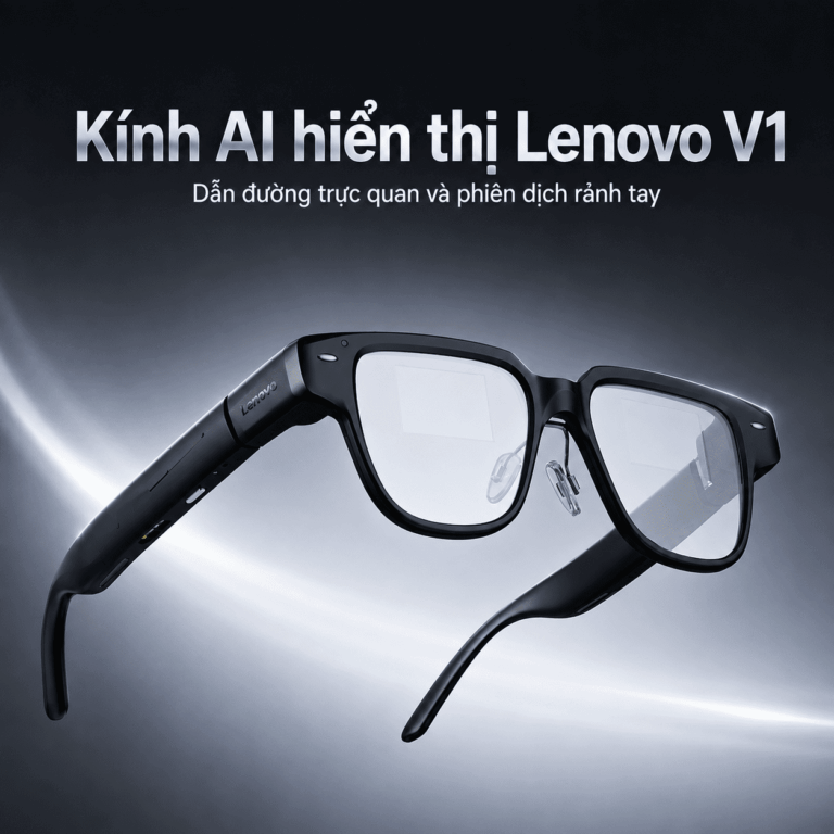 Kính AI hiển thị Lenovo V1 – Dẫn đường trực quan và phiên dịch rảnh tay